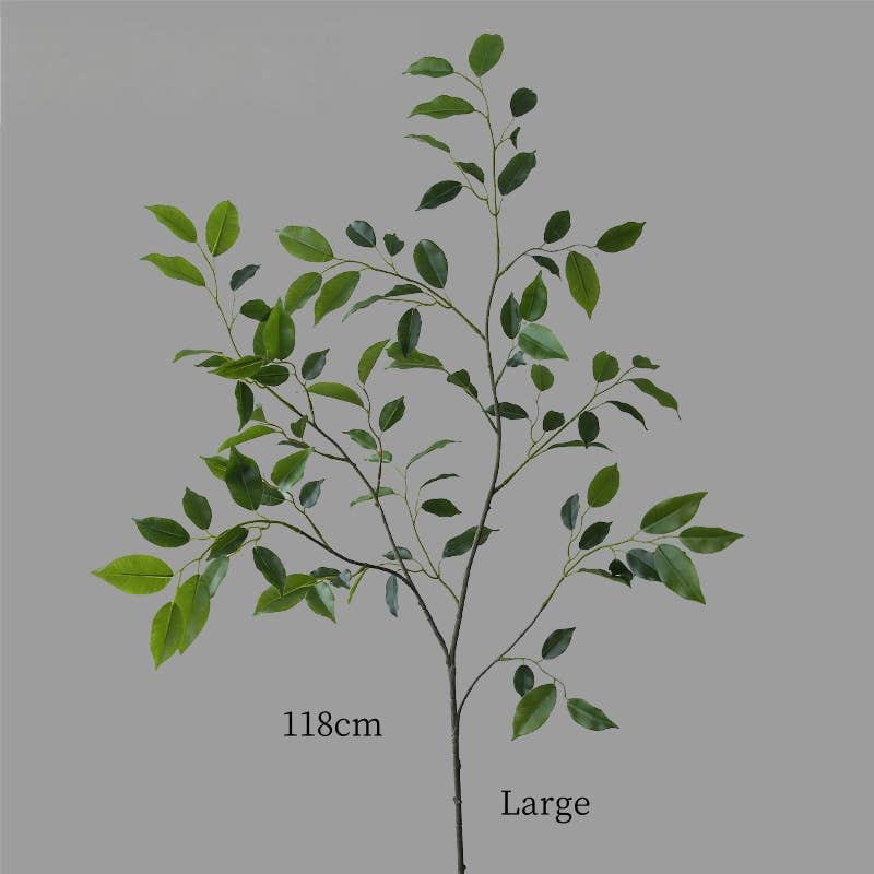 ACNITE(We cover U.S. import duties) - Venta al por mayor Plantas artificiales - Hoja verde artificial para jarrón Hojas de árbol de banyán para el hogar1