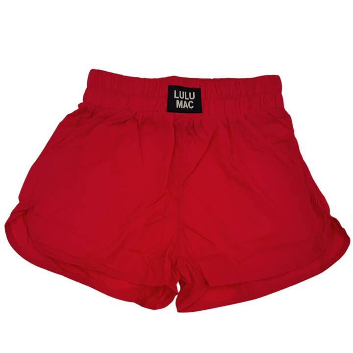 DD-SHORT RED LULU MAC SOLID SHORTS for wholesale on Faire