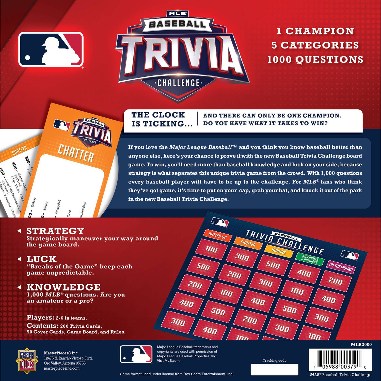 Masterpieces Puzzles - Wholesale Board Game - MLB - Baseball Trivia Challenge2