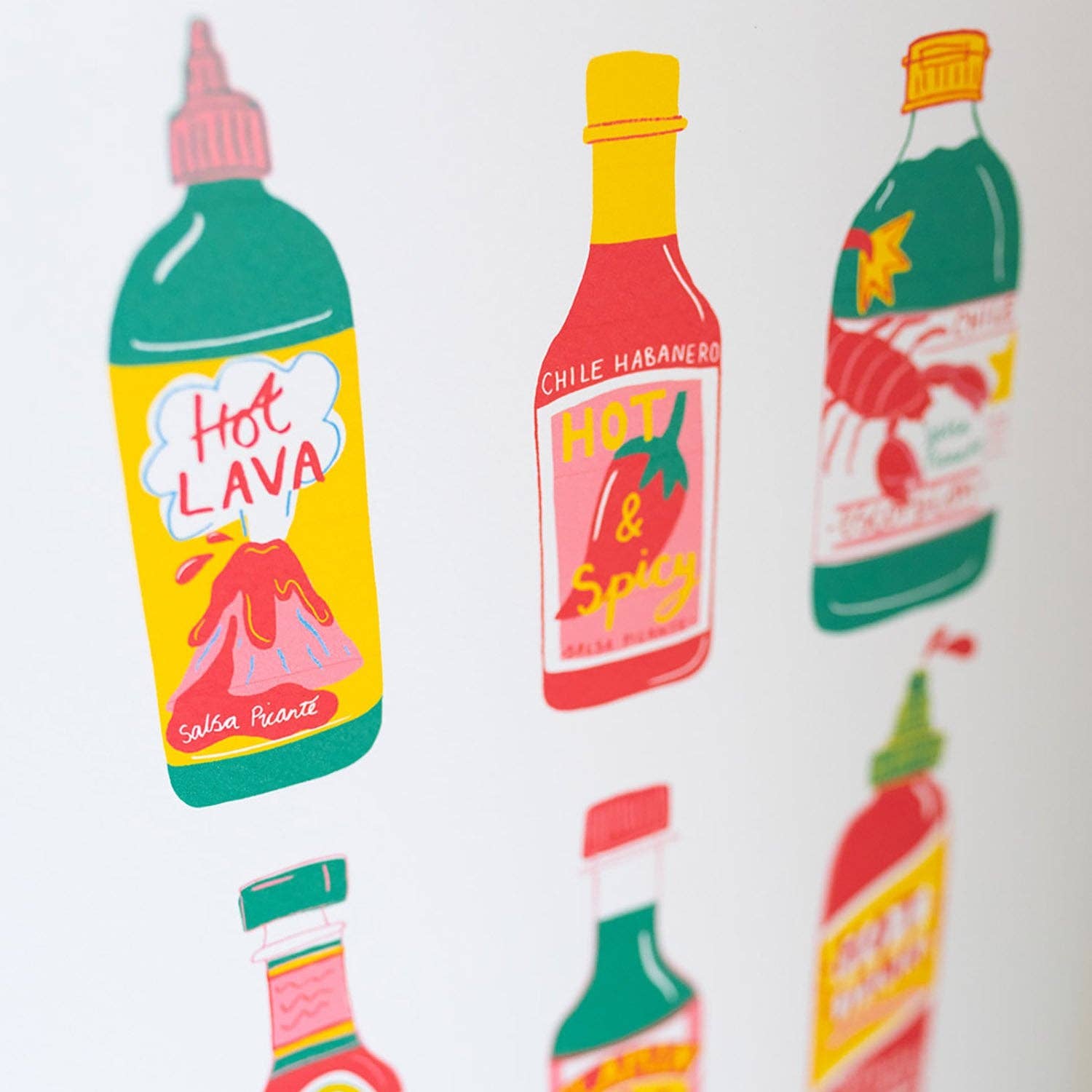 Laura Barnes Wholesale Ltd – wholesale Art print – Hot Sauce Print2