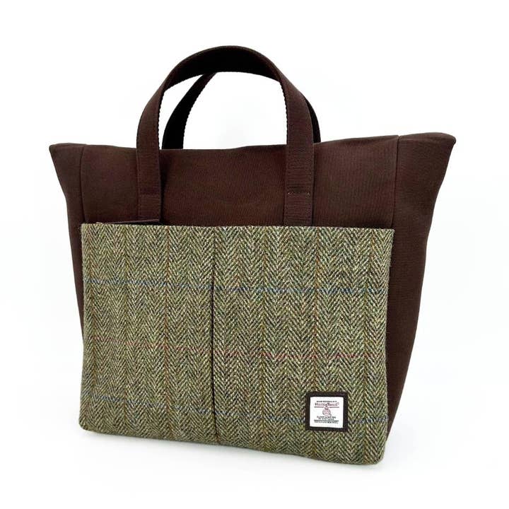 Harris Tweed Reisemessenger-Laptoptasche Country Green für den Großhandel von maccessori