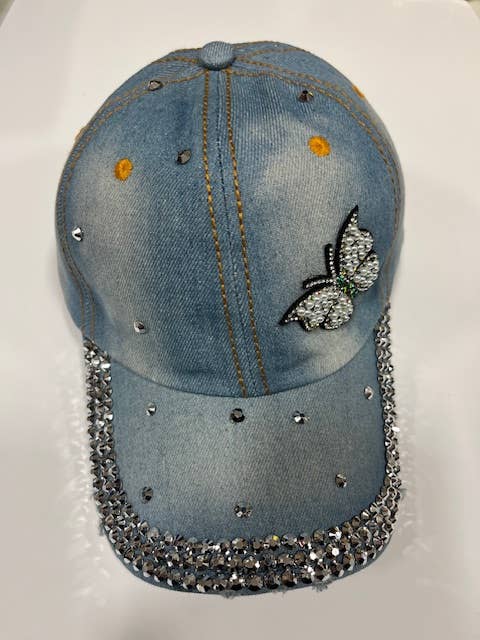7 Star - Vente Casquette de baseball – femme - Casquettes en denim avec strass assorties et ajustables (12 pièces assorties)6