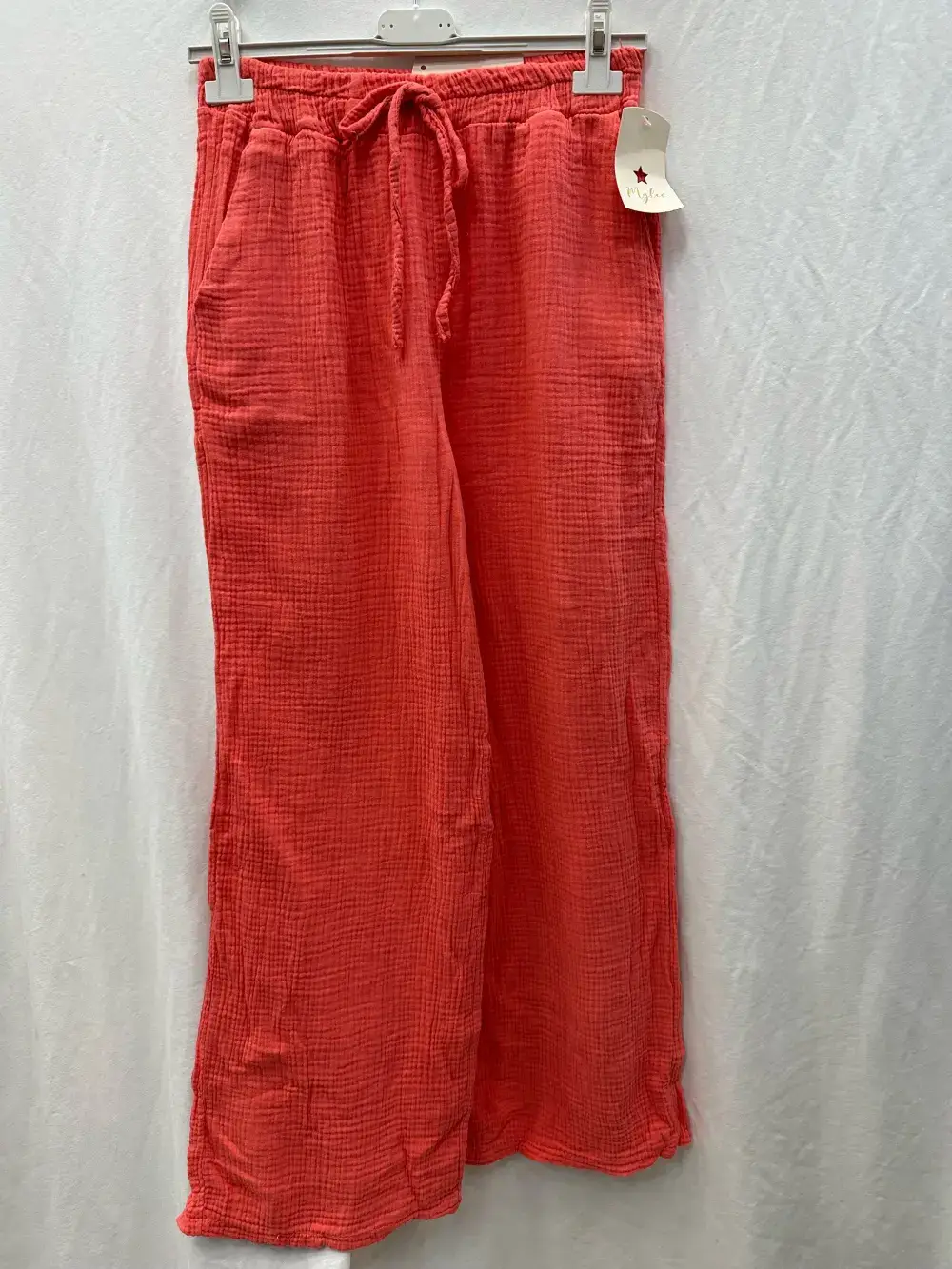 Mimi & Gogo - Wholesale Pants - Women's - Cotton gauze pants with pockets @5375_PGazePoches22