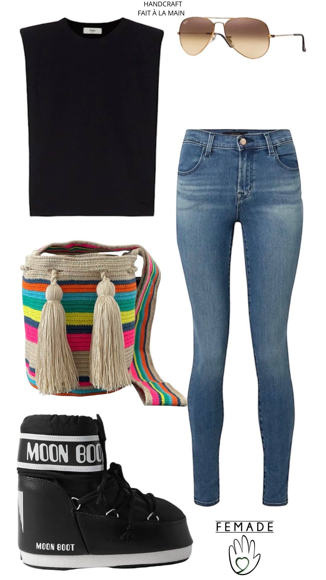 Boutique Femade ® - Wholesale Crossbody Bag - Women's - Arcoiris Medium Wayuu Bag4