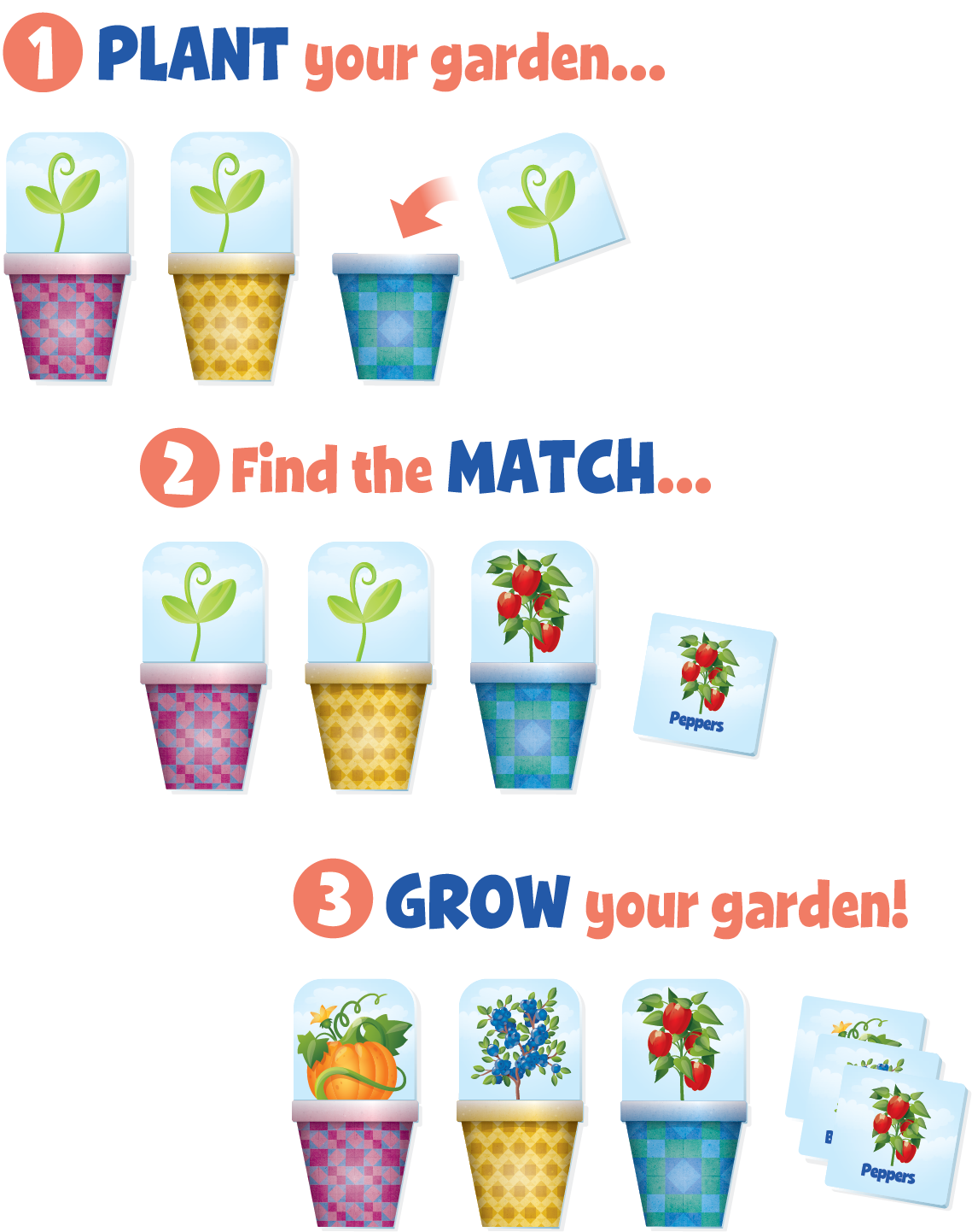 Blue Ninja Studios - Wholesale Brain Game - Kids - Patchwork Garden Preschool Memory Matching Game3