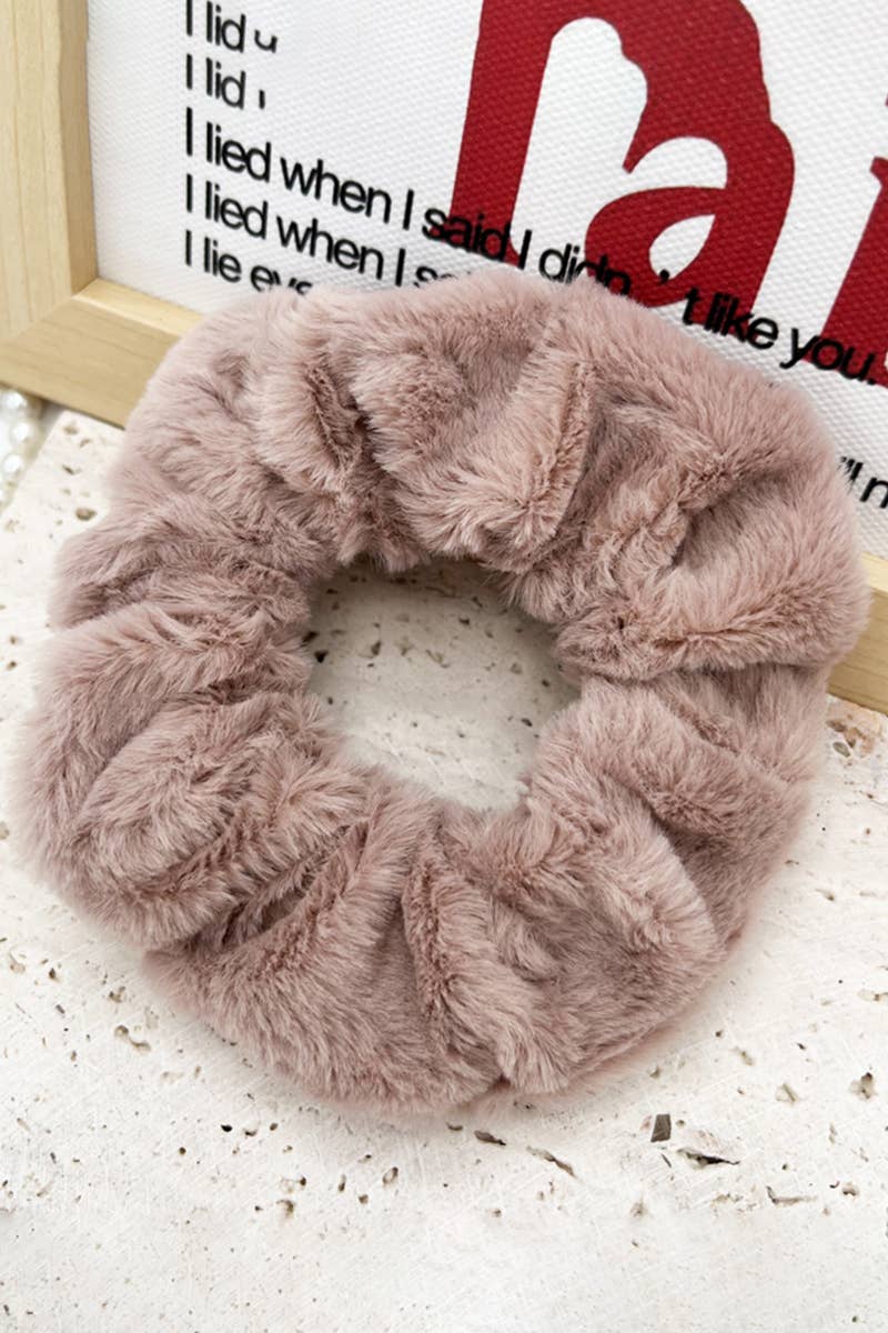ACCITY - Wholesale Scrunchie - Women's - FLUFFY PLEATED SCRUNCHIE HAIR TIE_CWAHA01883
