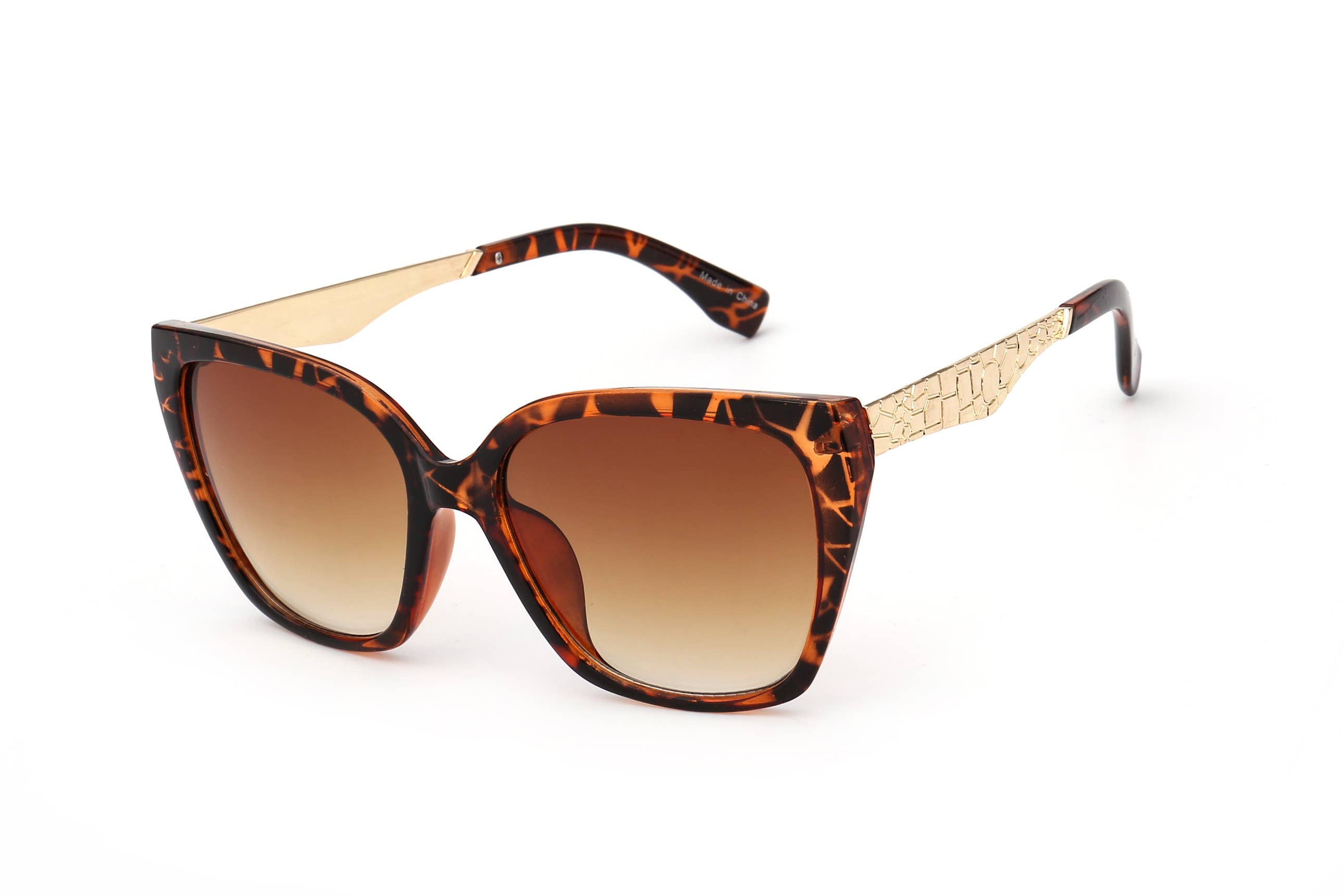 Trio Trading - Vente Lunettes de soleil – femme - Lot de 12 lunettes de soleil tendance pour femmes en forme de temple sculpté2