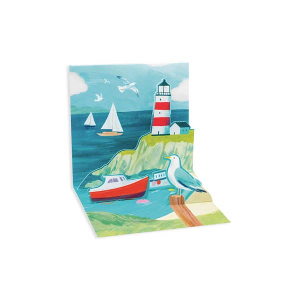 Up With Paper - Wholesale Everyday Greeting Card - Lighthouse Mini Pop-Up Card