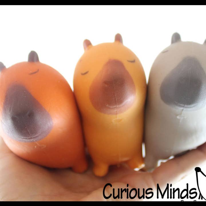 Curious Minds Toys - Wholesale Squishy Toy - Kids & Baby - 1 Capybara Squishy Squeeze Stress Ball Soft Doh Filling - L