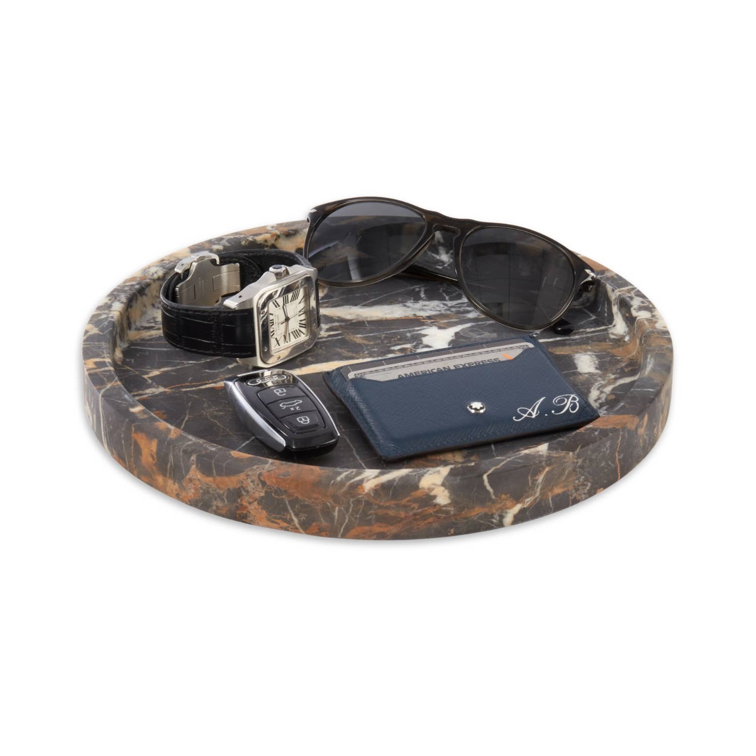 BeyBerk International - Wholesale Decorative Tray - Rina Genuine Marble Tray and Catch-All 
8