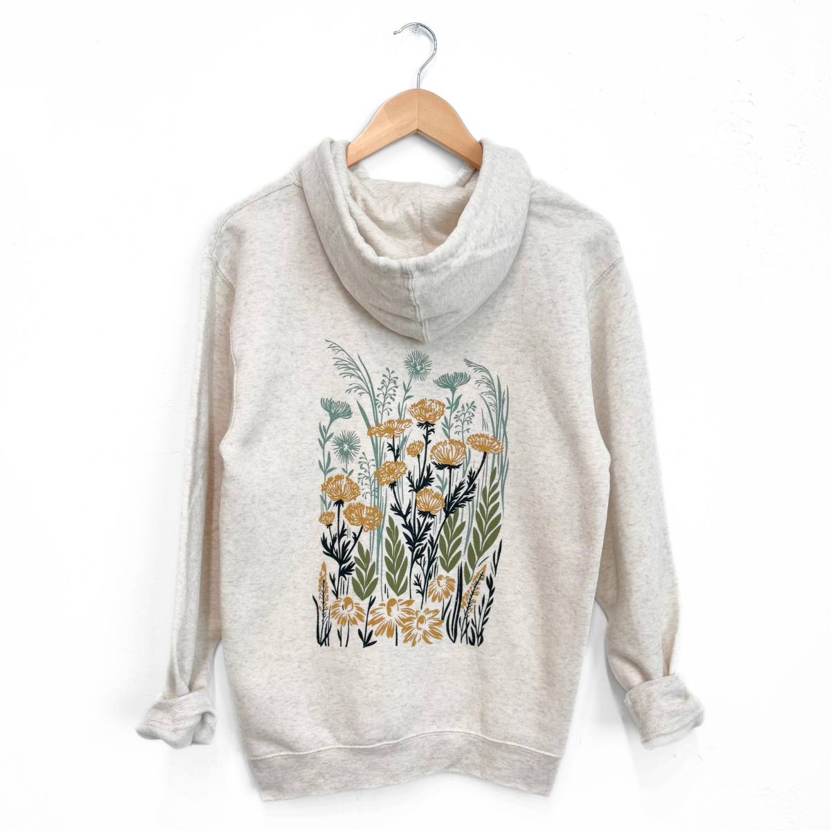 The Montana Scene - Wholesale Hoodie - Women's - Wild Field Unisex Hoodie - Heather Natural1