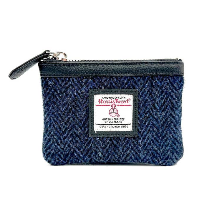 maccessori - Wholesale Coin Purse - Women's - Harris Tweed Coin Purse Blue