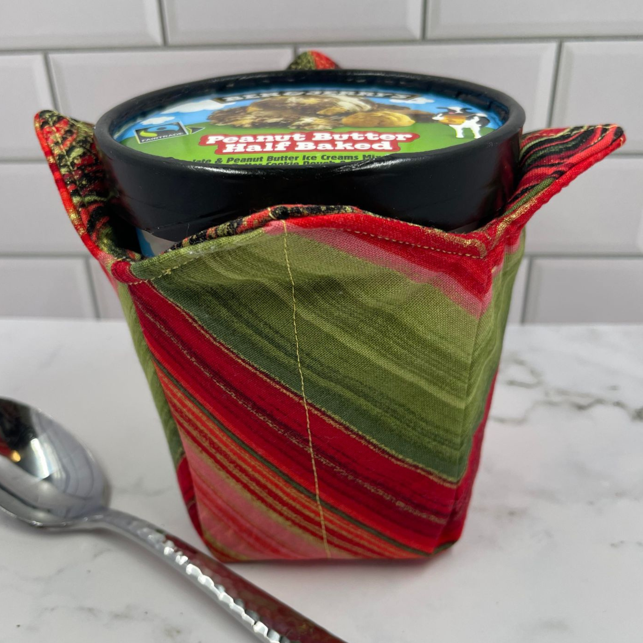 Nina Marie Scrunchies+ - Wholesale Drink Huggers & Koozies - THE SWIRL REVERSIBLE ICE CREAM COZY1