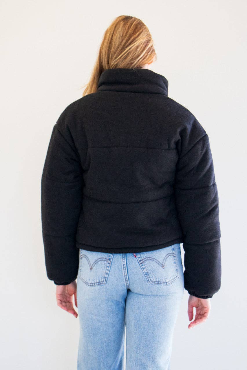 Celine Knit Puffer Jacket in Black for wholesale on Faire6