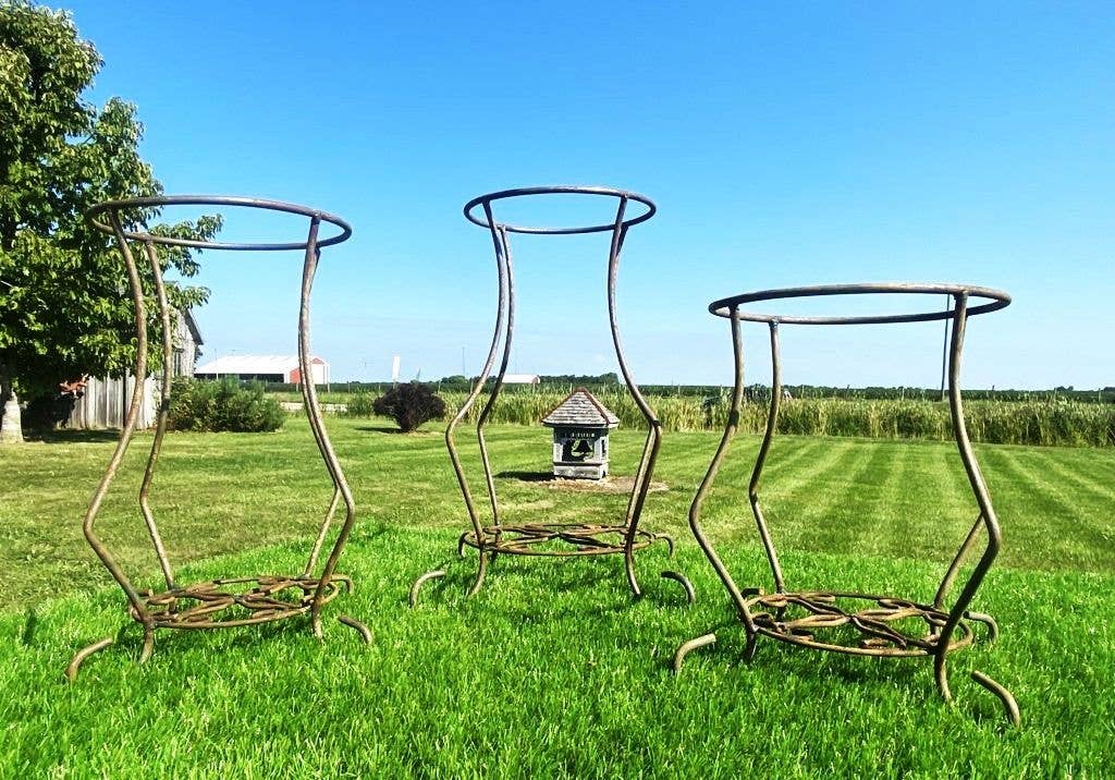 Garden Iron And More - Wholesale Plant Pot Stand - Iron Pot Holder or Gazing Ball Stand Various Sizes2