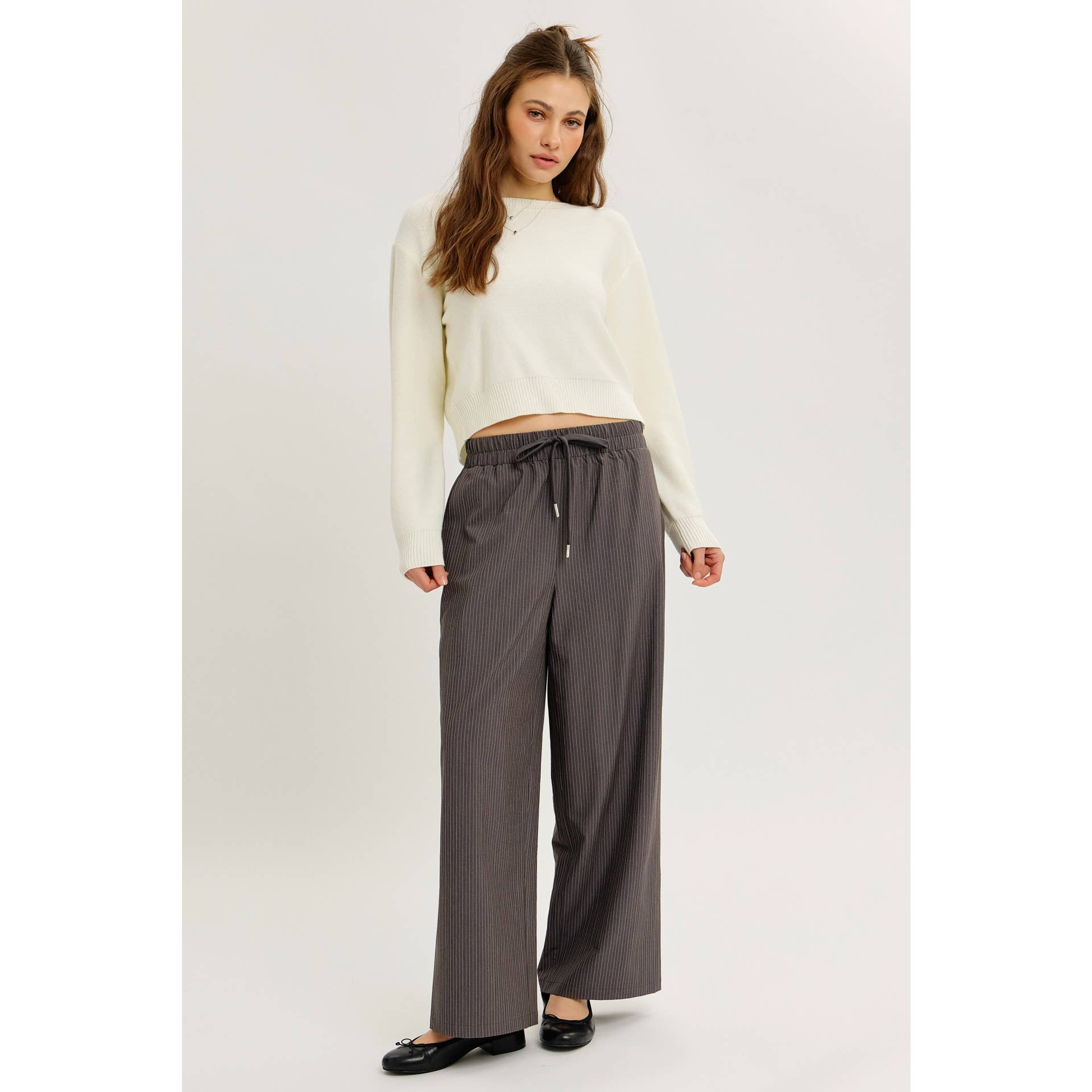 idem ditto – Pulôver - Mulher por atacado – TOP DE MALHA COM LAÇO NAS COSTAS E DECOTE REDONDO EM CONTRASTE21