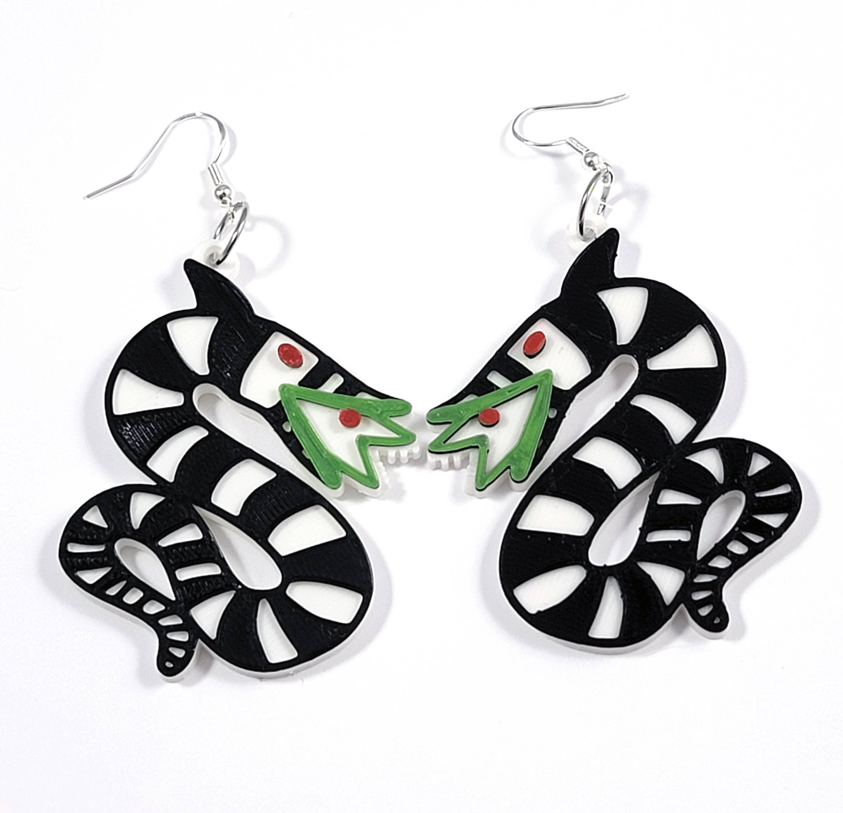 Printy Vibes - Vendita all'ingrosso Orecchini pendenti - Orecchini Sandworm Statement stampati 3D1