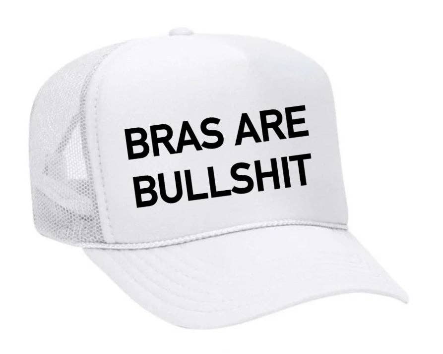 Inappropriate Trucker Hats - Wholesale Trucker Hat - Women's - Bras Are Bullshit Trucker Hat6