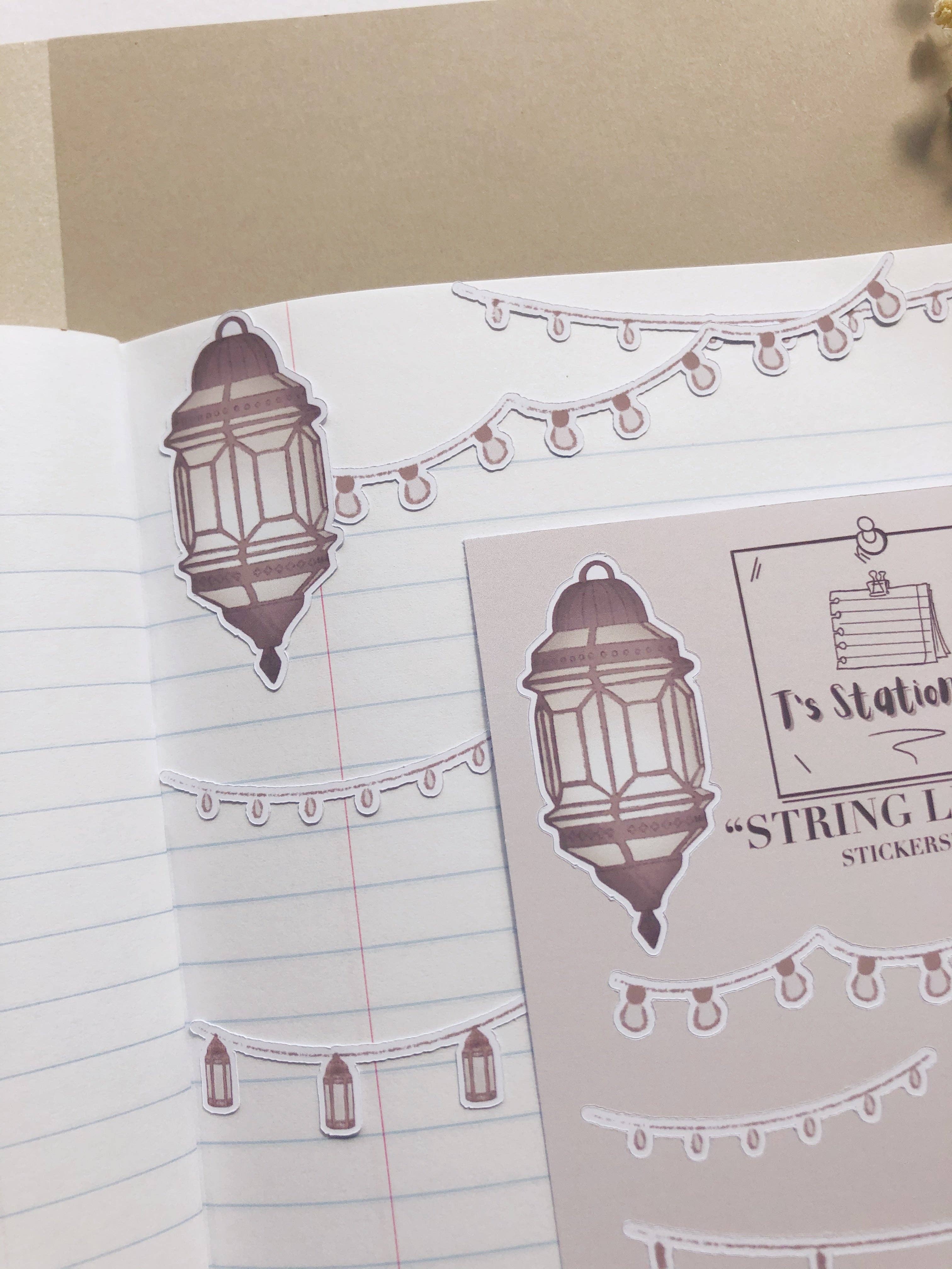 T's Stationery - Wholesale Sticker - "String Lights"  Sticker Sheet3