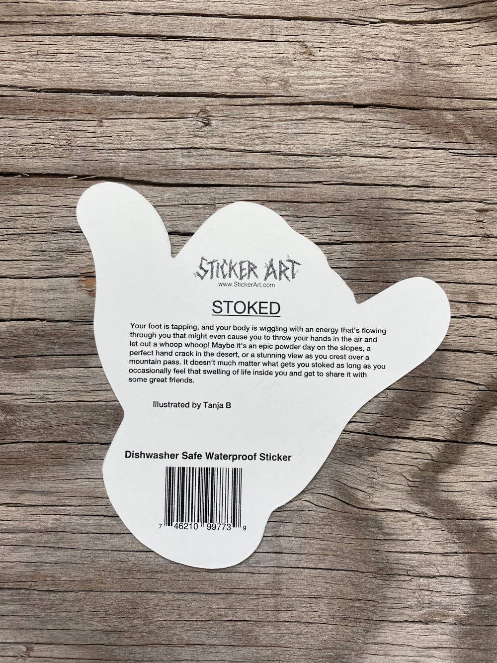 Sticker Art - Vente Autocollant - Autocollant Shaka Hands Beach Wave en forme de palmier Stoked Peace Finger2