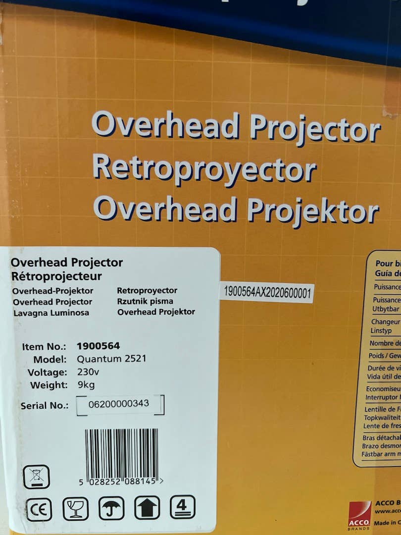 Salzmann Restwaren GmbH – Großhandel Tragbarer Projektor – Kinder – Acco Nobo Overhead Projektor7