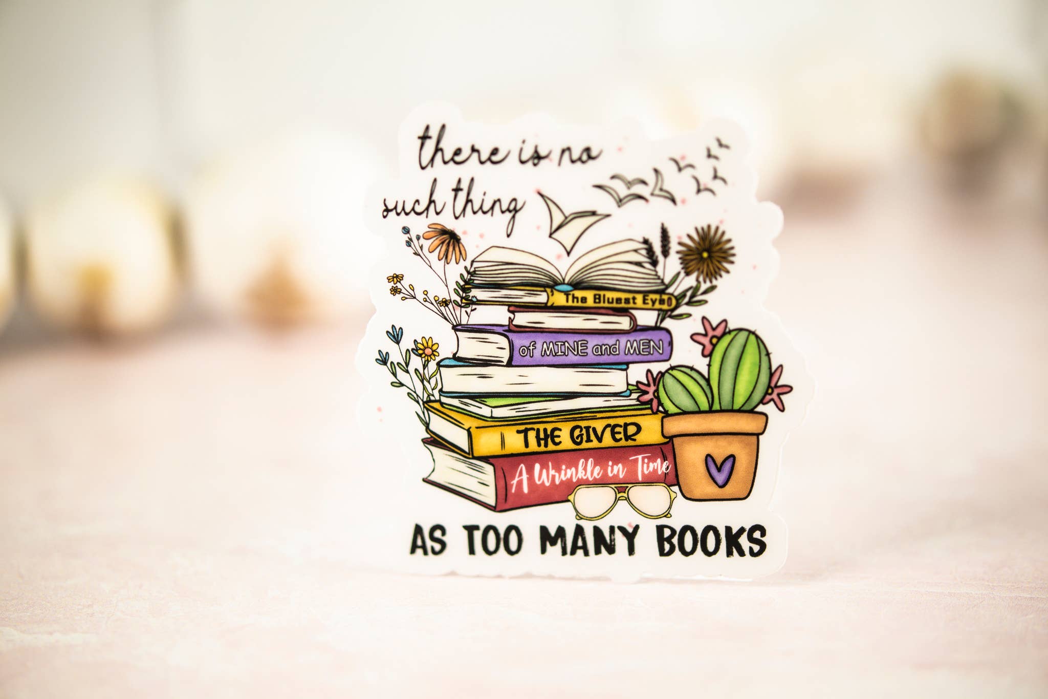 Savannah and James Co – Großhandel Aufkleber – As Too Many Books, Vinyl-Aufkleber, 3 x 3 Zoll.4