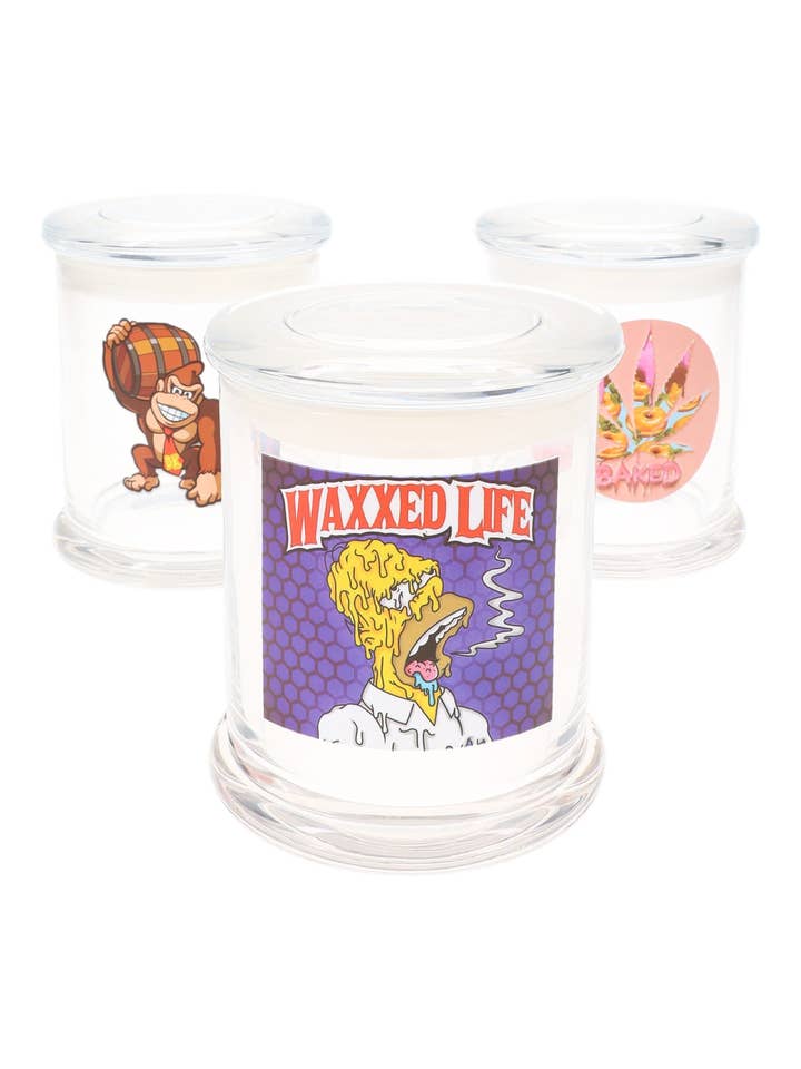 (Mix) X-Large Glass Jar with Decal - J0187 for wholesale by SPS Wholesale Inc