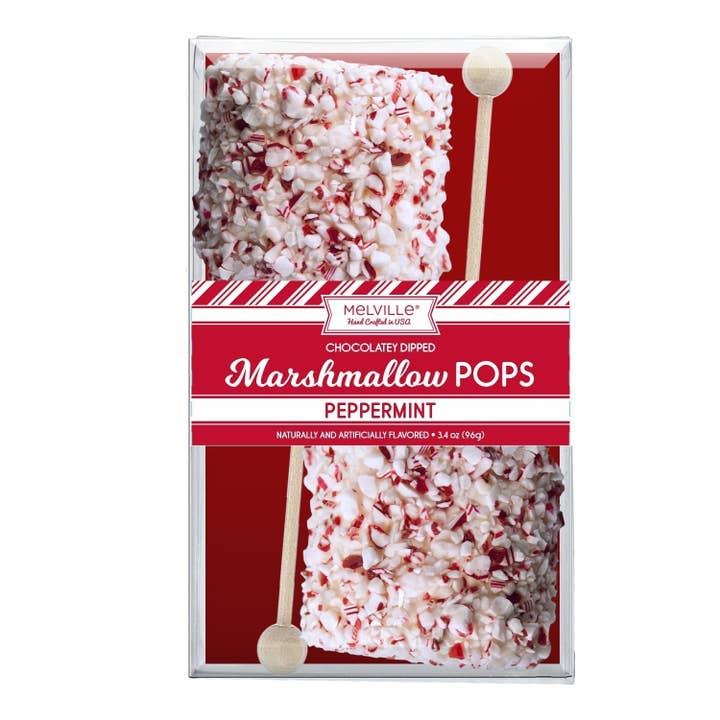 Melville Candy Company - Wholesale Marshmallow - Giant Marshmallow Pops - Peppermint White Chocolate2