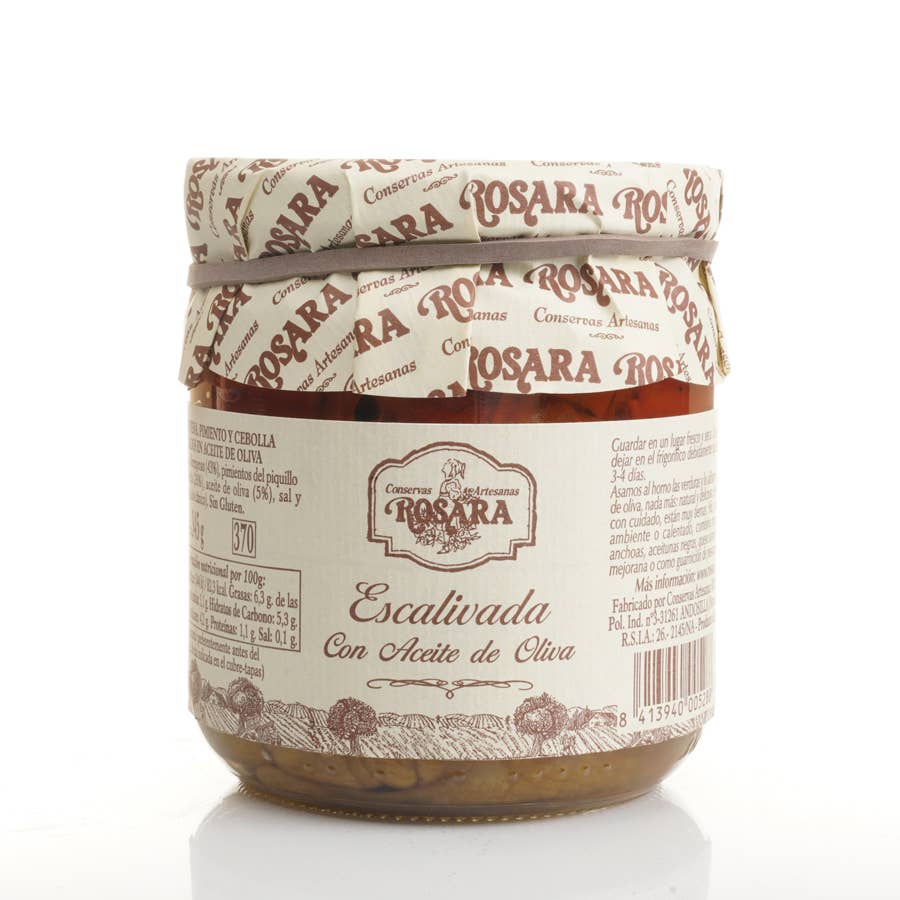 Conservas Rosara - Wholesale Pickled Vegetables - ESCALIVADA JAR 370 ml.2