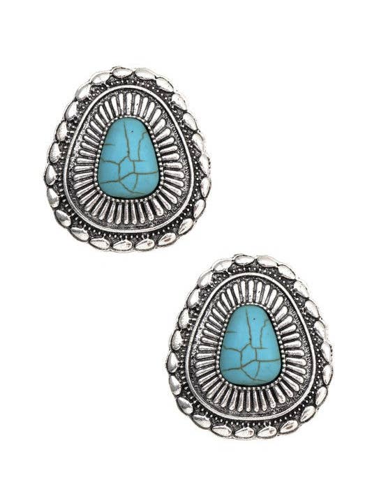 GEMSTONE PAVE DETAIL POST EARRING for wholesale by Andrea Bijoux