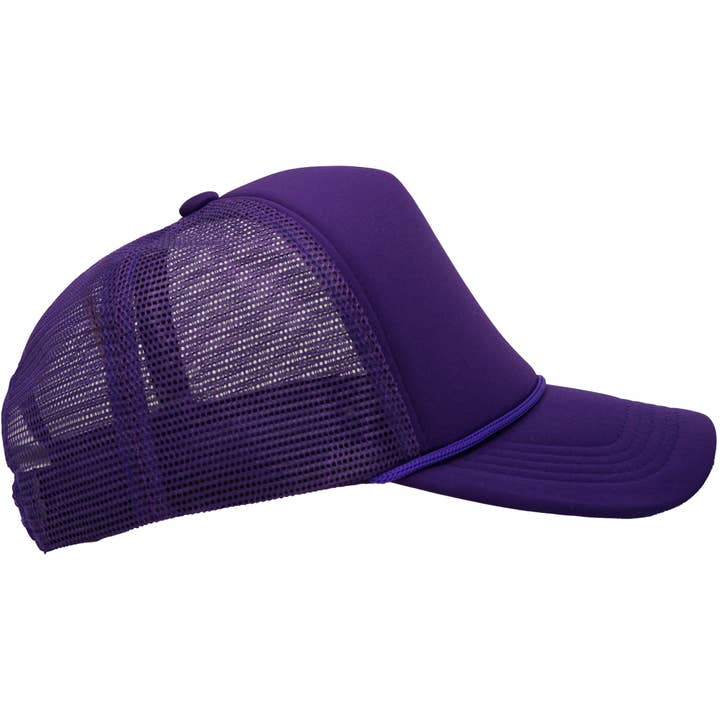 Funky Junque - Wholesale Trucker Hat - Men's - Foam Snapback Trucker Hat - Dark Purple