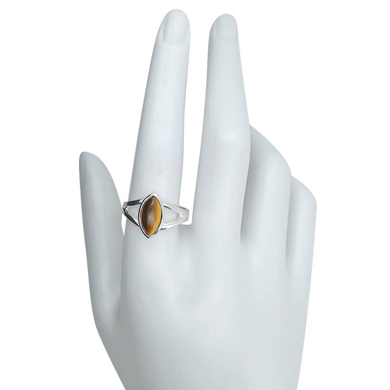 Amberman – wholesale Solitairering – Tiger Eye Sterling Silver Ring2