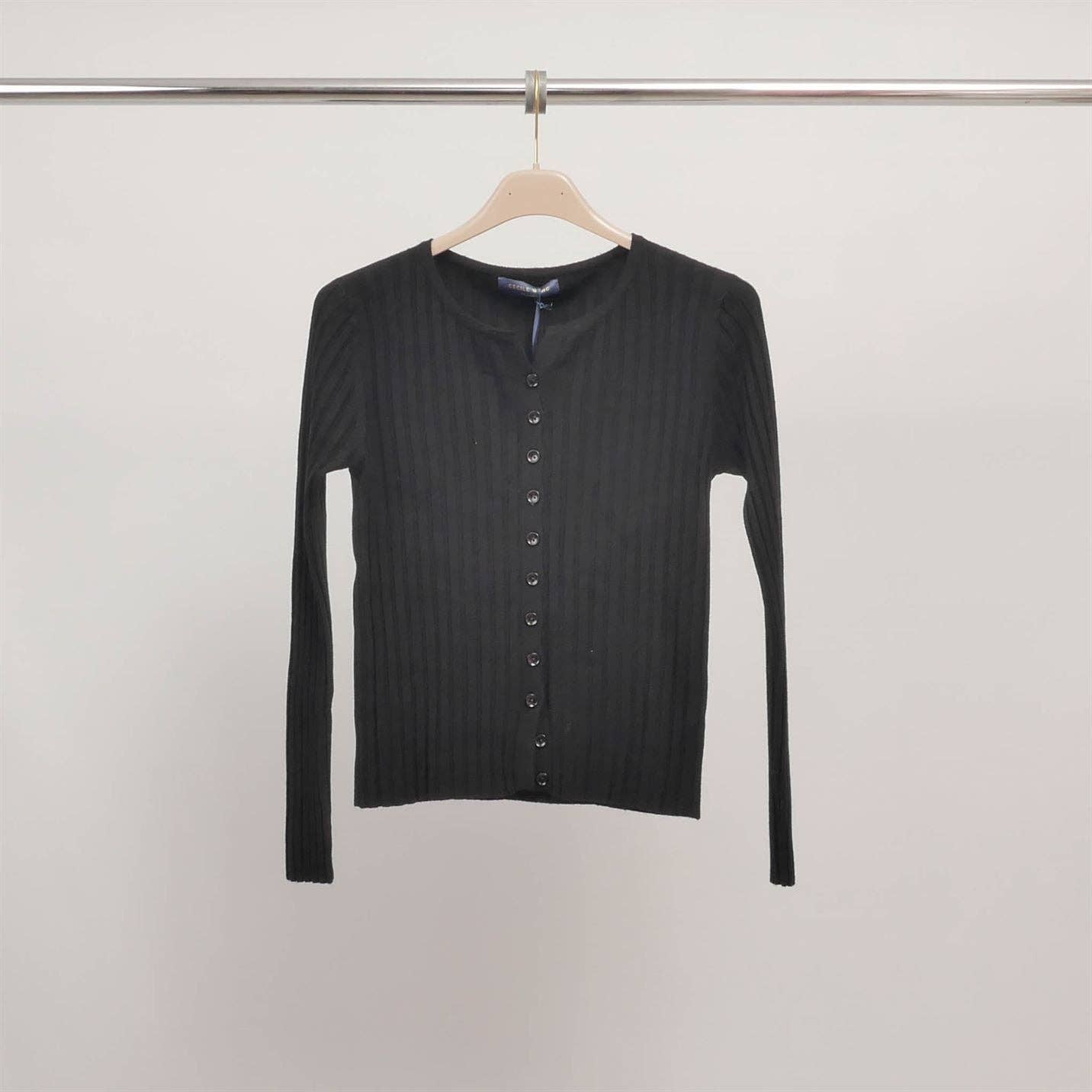 Cecile Wang – wholesale Cardigan – Women’s – Fitted ribbed cardigan in fine knit DSY95822