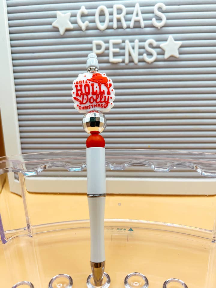 Dolly Parton Christmas Pen for wholesale by Cora’s Pens