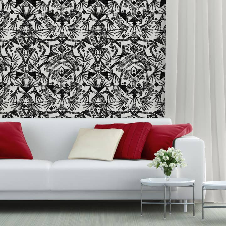 Lakota Damask Wallcovering: 24"width x 120"length roll for wholesale by Robin Ann Meyer