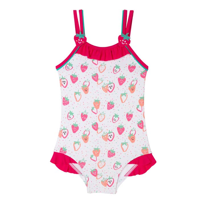 Costume da bagno monopezzo Charlyse Strawberry Print Anti UV per la vendita all'ingrosso da parte di Chipote Pas