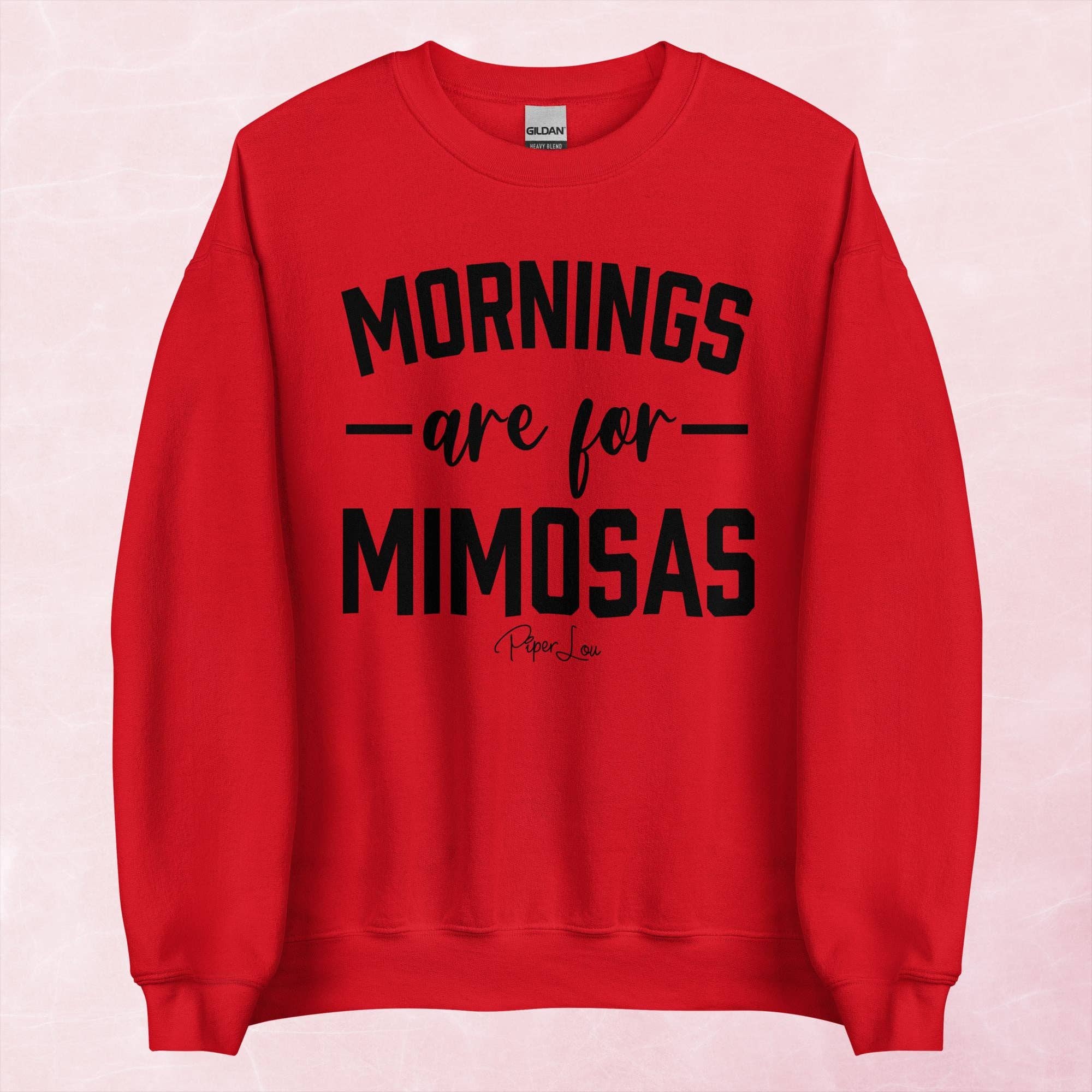 Piper Lou Collection - Wholesale Graphic Sweatshirt - Women's - Mornings Are For Mimosas Graphic Crewneck Sweatshirt0