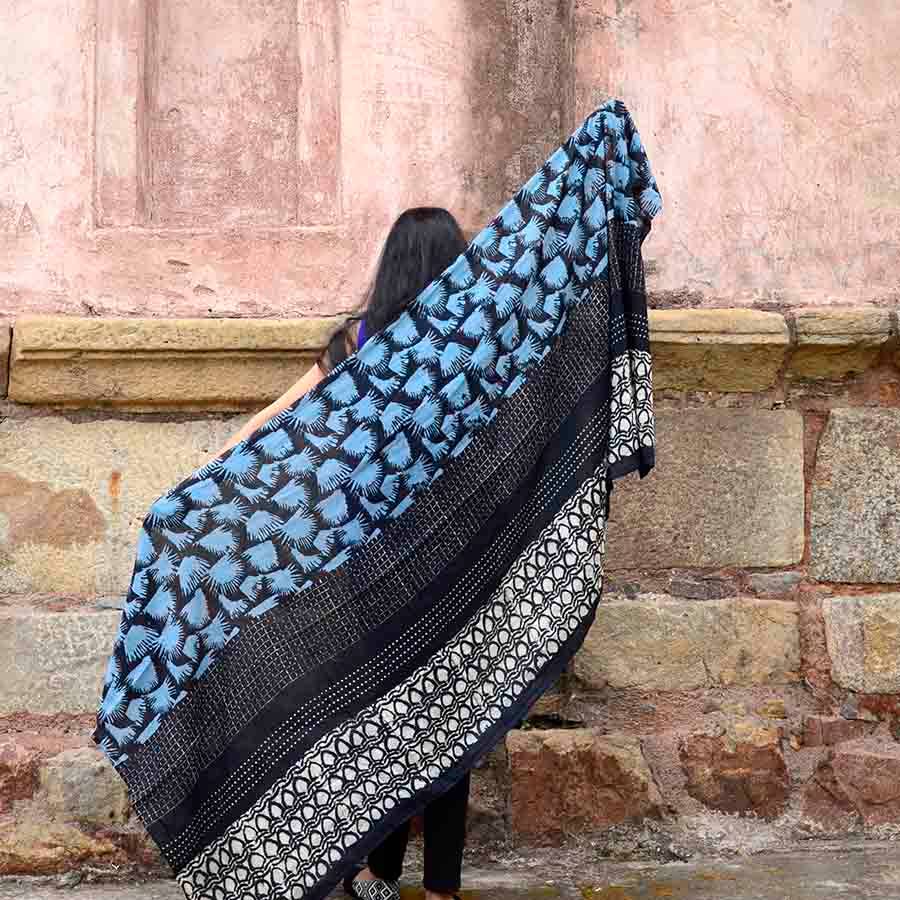 Ichcha – Engroshandel Tørklæde - Dame – Hari tørklæde med håndbloktryk7