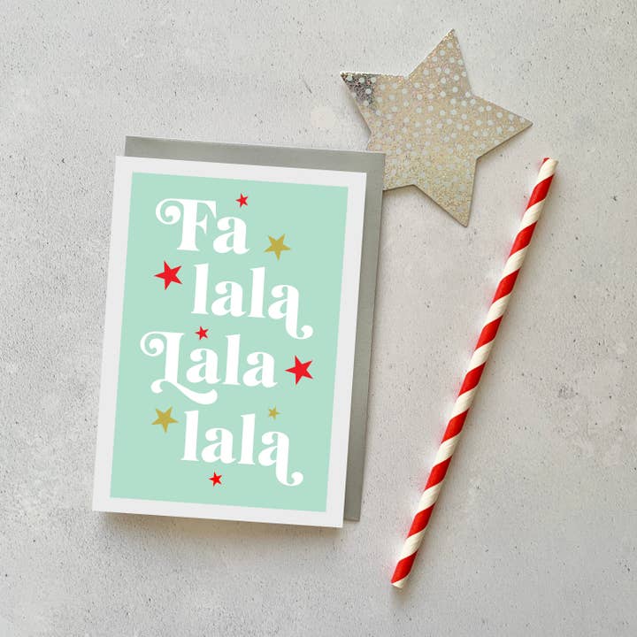 Fa La La La Card for wholesale by Always Sparkle