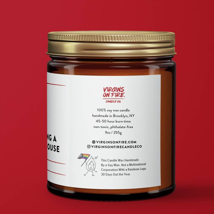 Virgins On Fire Candle Co. - Wholesale Jar/Filled Candle - FUCK IT, I'M BUYING A BEACH HOUSE (Teakwood) ☀️ Soy Candle4