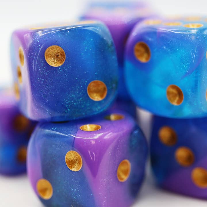 Foam Brain Games - Wholesale Dice - 12 piece Pip D6s - Stratus Glitter