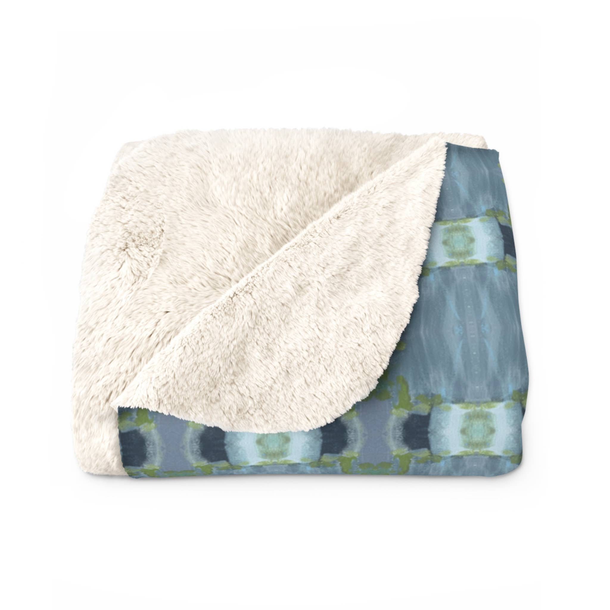 PALMER K Designs - Wholesale Throw Blanket - Sherpa Throw / Blanket: Blue Geometric (ABJ/P10)4