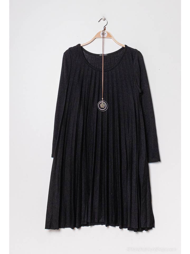 P&R STAR – Großhandel Kleid – Damen – Plissiertes Strickkleid16