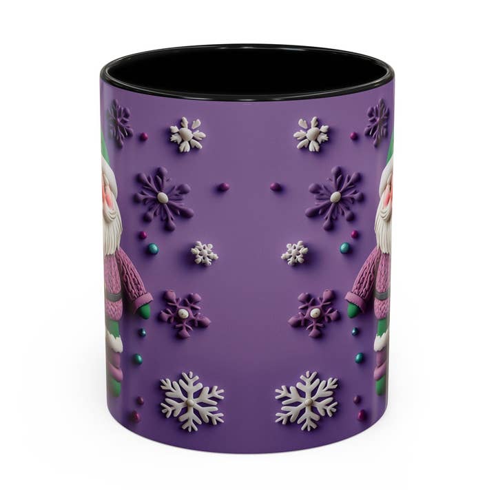 Lilla krus med julemand og snefnug | Accent kaffekrus for engroshandel hos Le Paperie Co