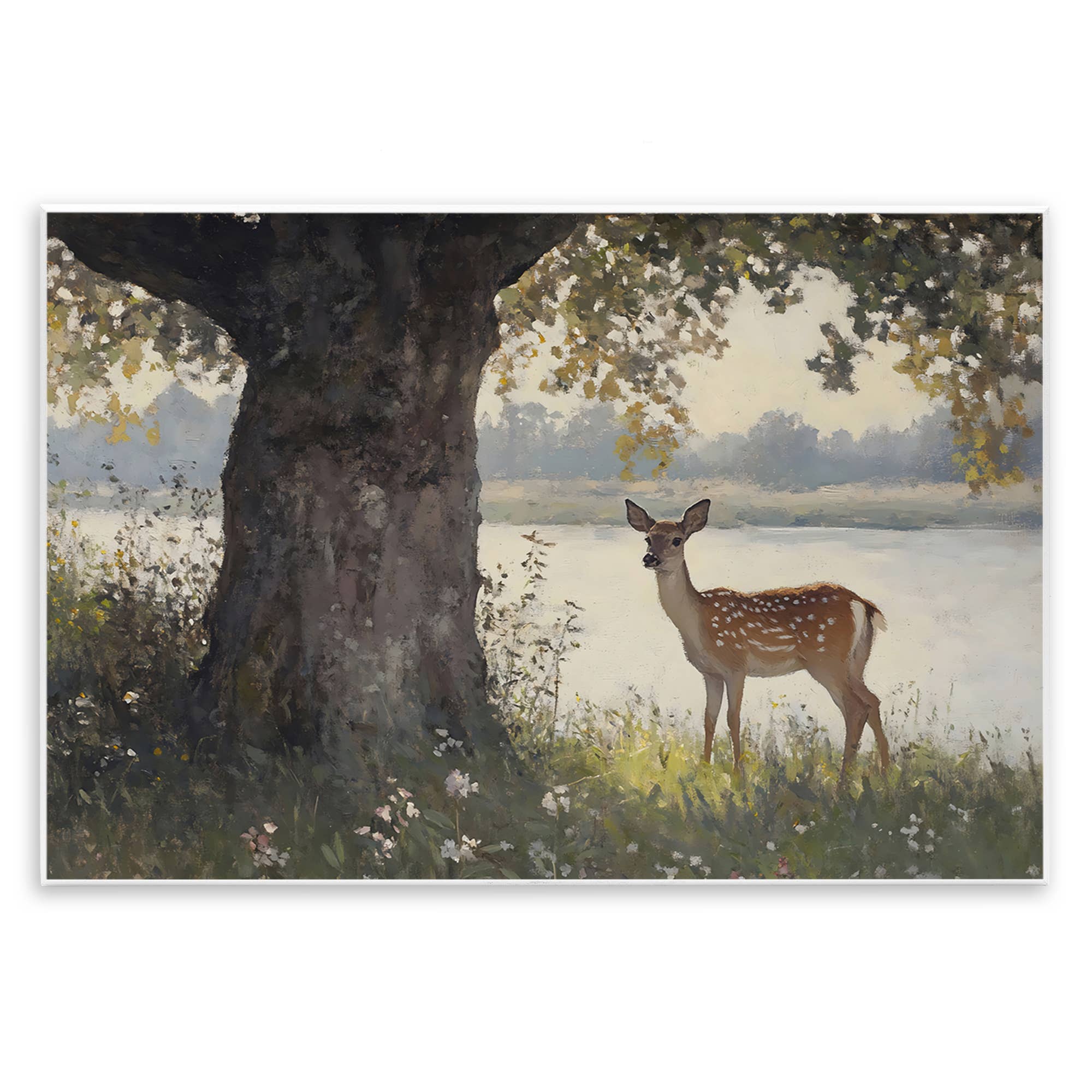Stupell Industries - Wholesale Wall Sign - Spotted Doe by Lake - Unframed Wall Art0