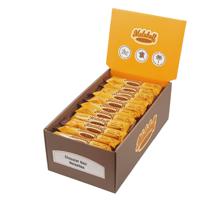 60 cioccolatini fondenti alla nocciola confezionati 18,5 g per la vendita all'ingrosso da parte di MALAKOFF1855