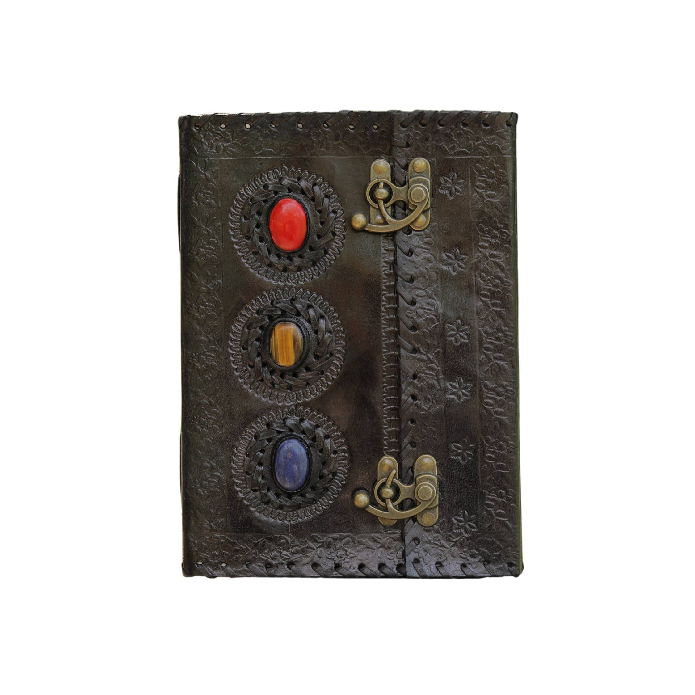 Billion Brothers - Wholesale Journal/Diary - 3 Stone Leather Journal Vintage Travel Journal Grimoire Book0