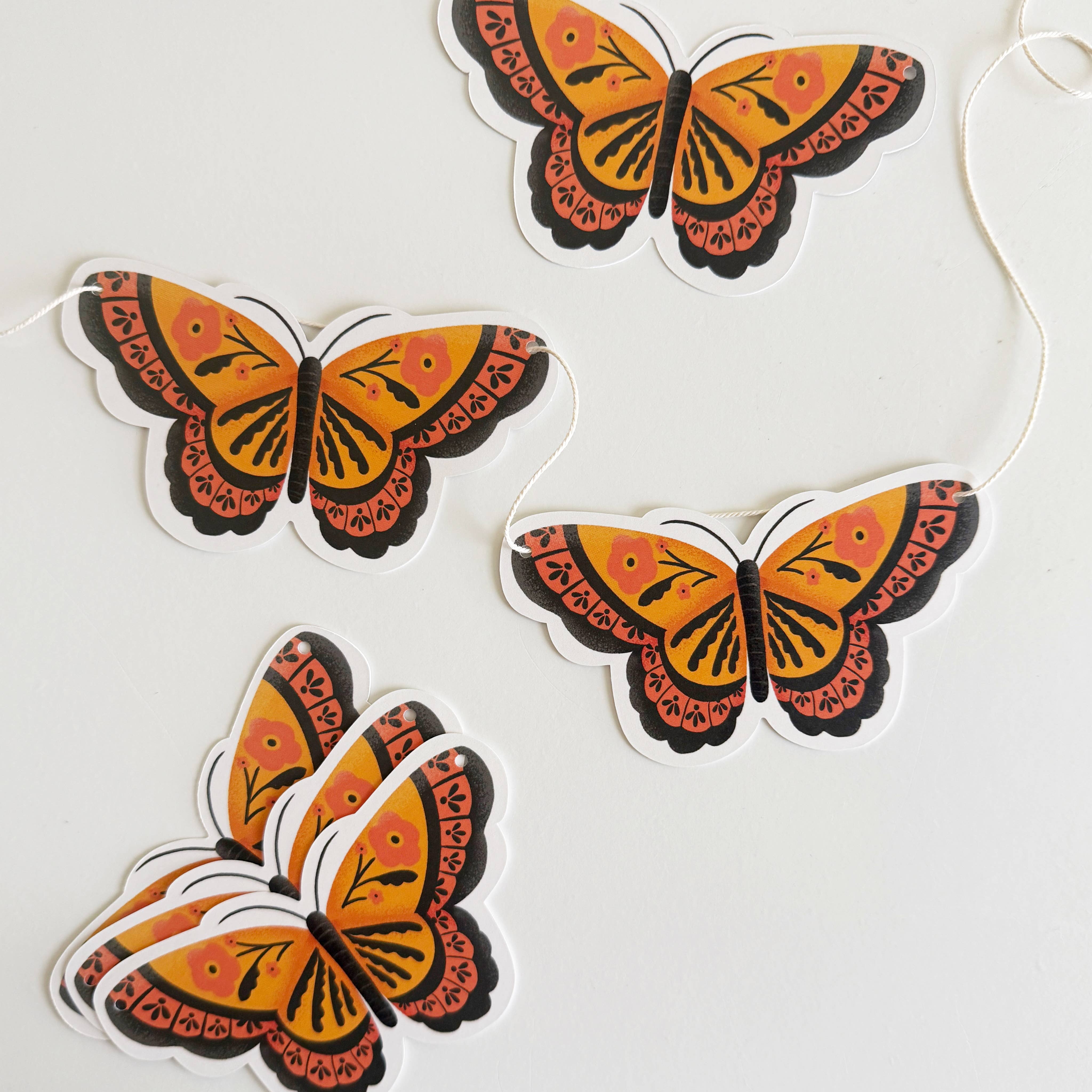 Ana Peake - Wholesale Bunting/Garland - Monarch Butterfly Paper Garland1