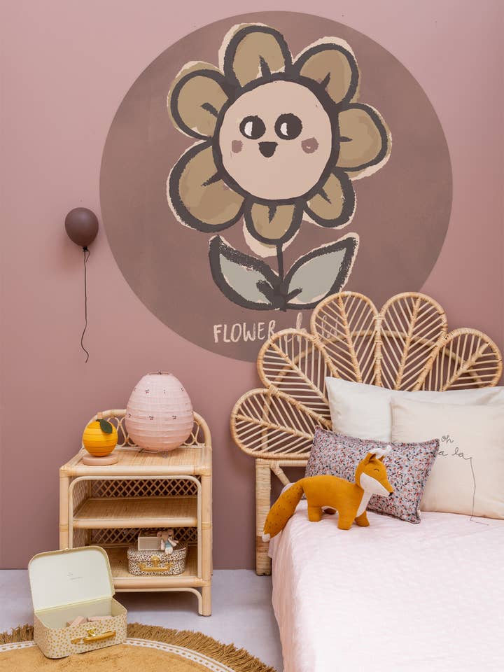 Flower child wallpaper circle for wholesale by Studioloco