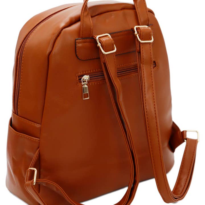 Cap Zone - Vente Sac à dos – femme - Sac à dos en cuir végétalien doux avec imprimé drapeau américain vintage7